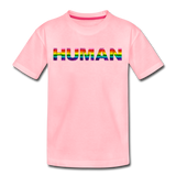 Human - Rainbow - Kids' Premium T-Shirt - pink