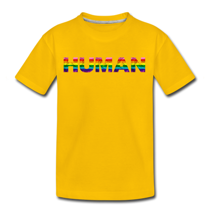 Human - Rainbow - Kids' Premium T-Shirt - sun yellow