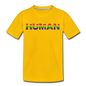 Human - Rainbow - Kids' Premium T-Shirt - sun yellow