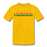Human - Rainbow - Kids' Premium T-Shirt - sun yellow