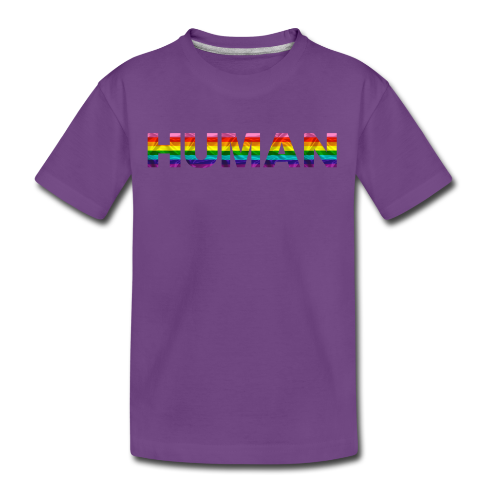 Human - Rainbow - Kids' Premium T-Shirt - purple