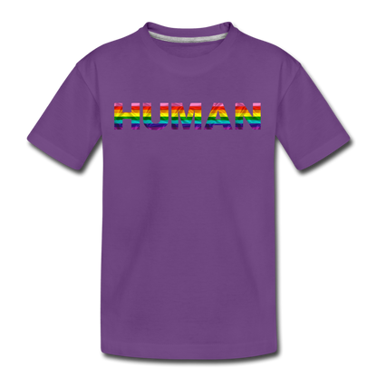 Human - Rainbow - Kids' Premium T-Shirt - purple