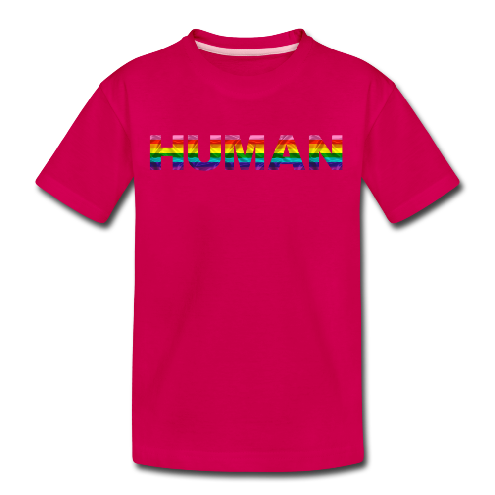 Human - Rainbow - Kids' Premium T-Shirt - dark pink