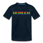 Human - Rainbow - Kids' Premium T-Shirt - deep navy