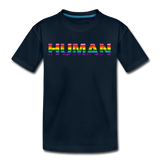 Human - Rainbow - Kids' Premium T-Shirt - deep navy
