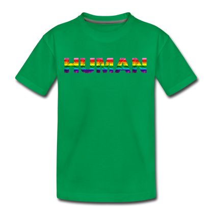 Human - Rainbow - Kids' Premium T-Shirt - kelly green