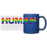 Human - Rainbow - Full Color Panoramic Mug - royal blue
