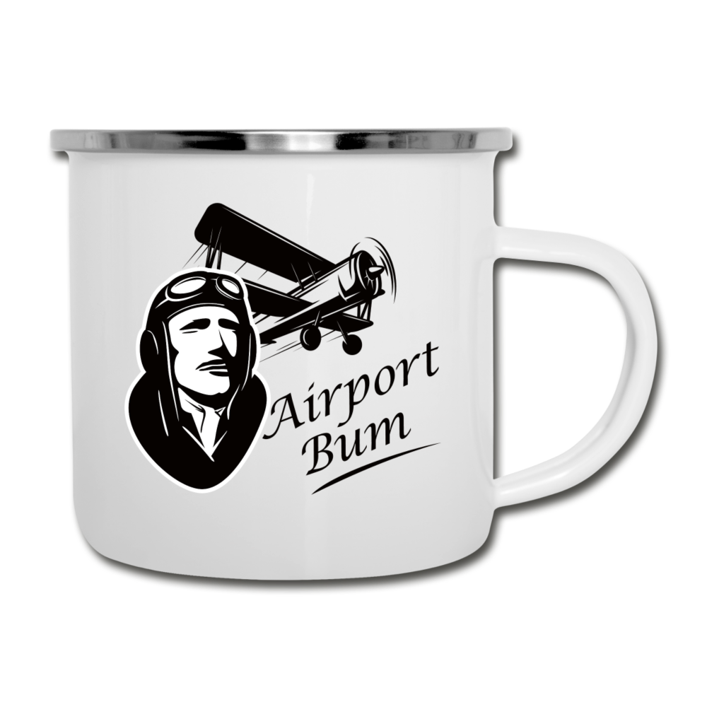 Airport Bum - Camper Mug - white