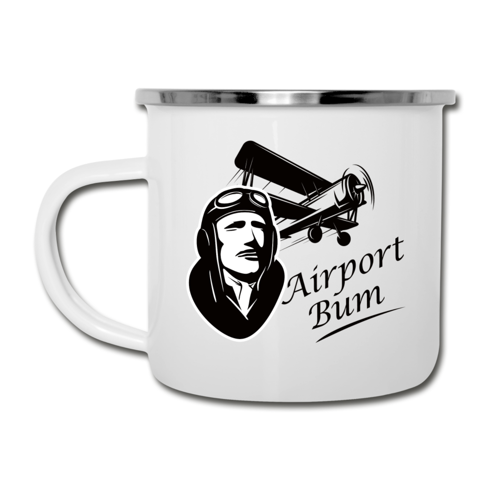 Airport Bum - Camper Mug - white