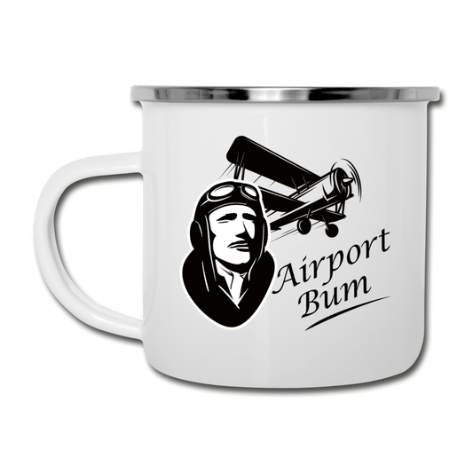 Airport Bum - Camper Mug - white