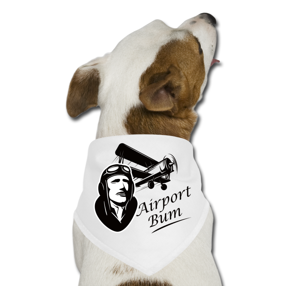 Airport Bum - Dog Bandana - white