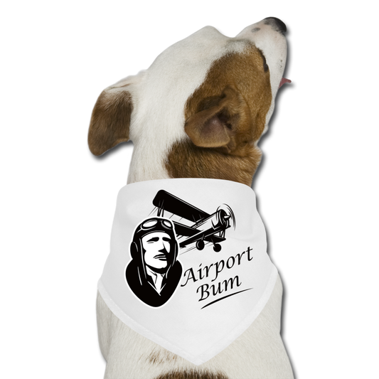 Airport Bum - Dog Bandana - white