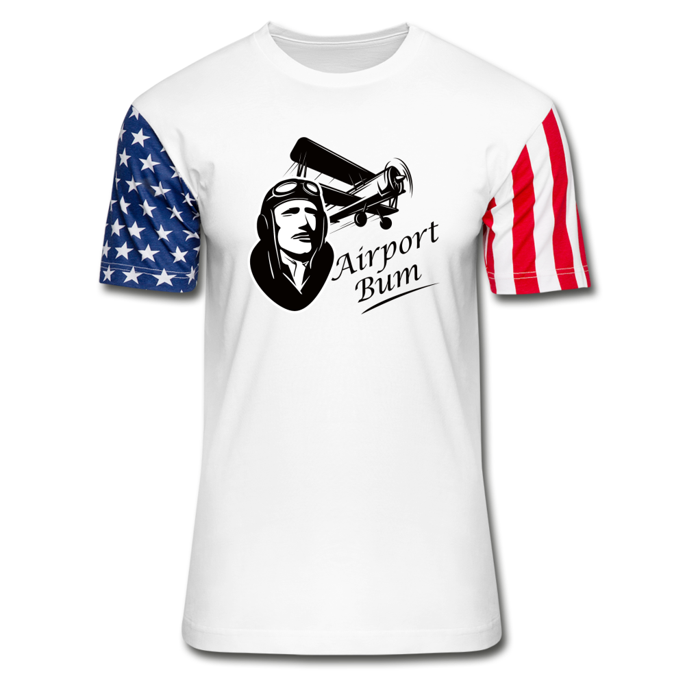 Airport Bum - Stars & Stripes T-Shirt - white