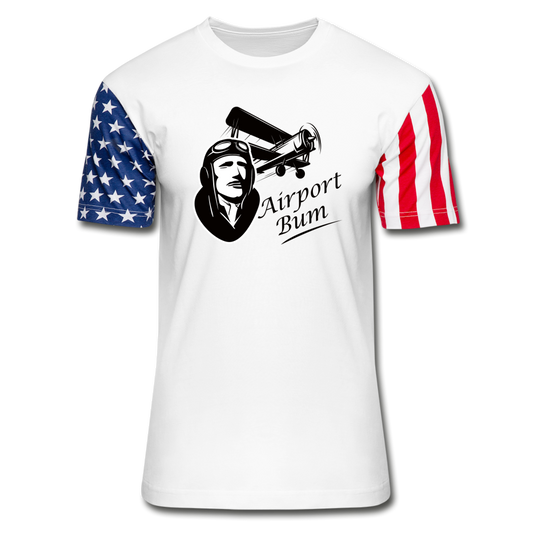 Airport Bum - Stars & Stripes T-Shirt - white