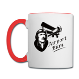 Airport Bum - Contrast Coffee Mug - white/red