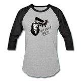 Airport Bum - Baseball T-Shirt - heather gray/black