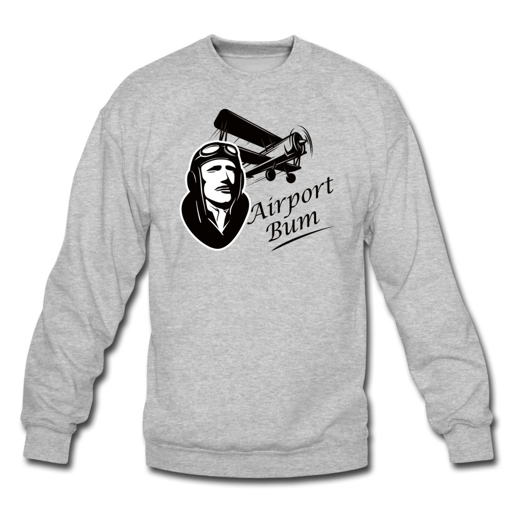 Airport Bum - Crewneck Sweatshirt - heather gray