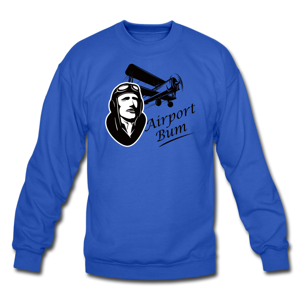 Airport Bum - Crewneck Sweatshirt - royal blue