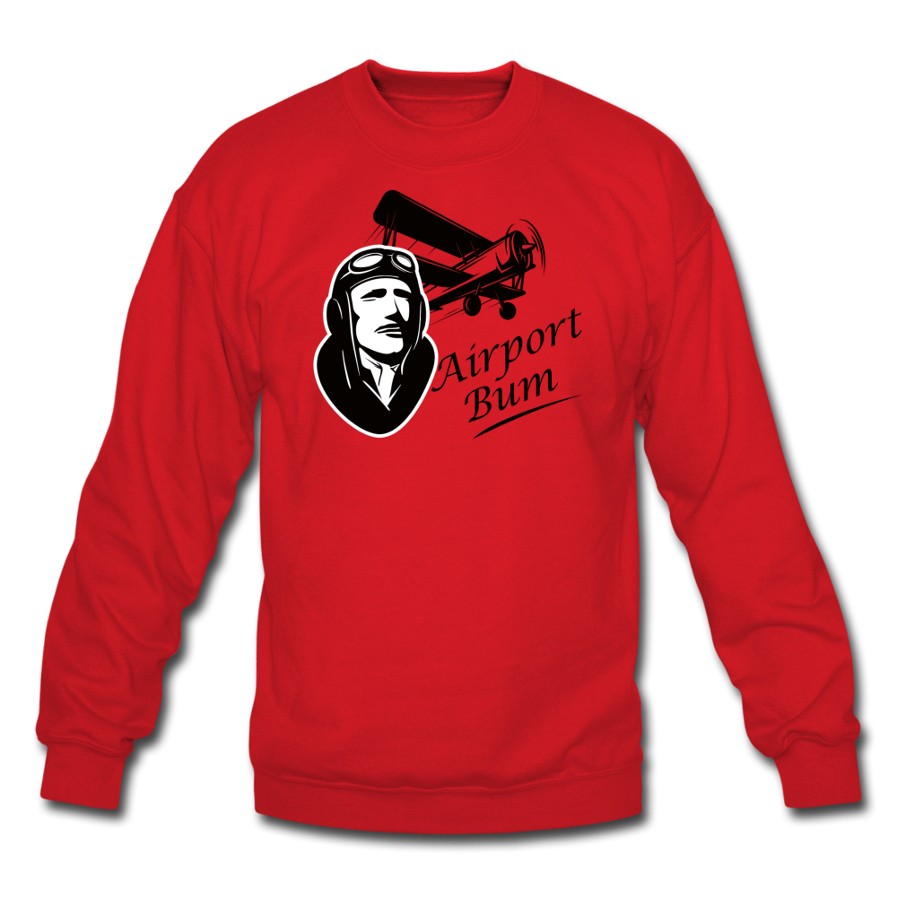 Airport Bum - Crewneck Sweatshirt - red