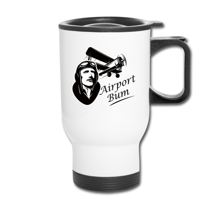 Airport Bum - Travel Mug - white