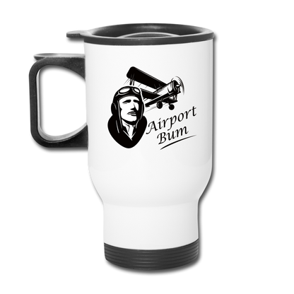 Airport Bum - Travel Mug - white