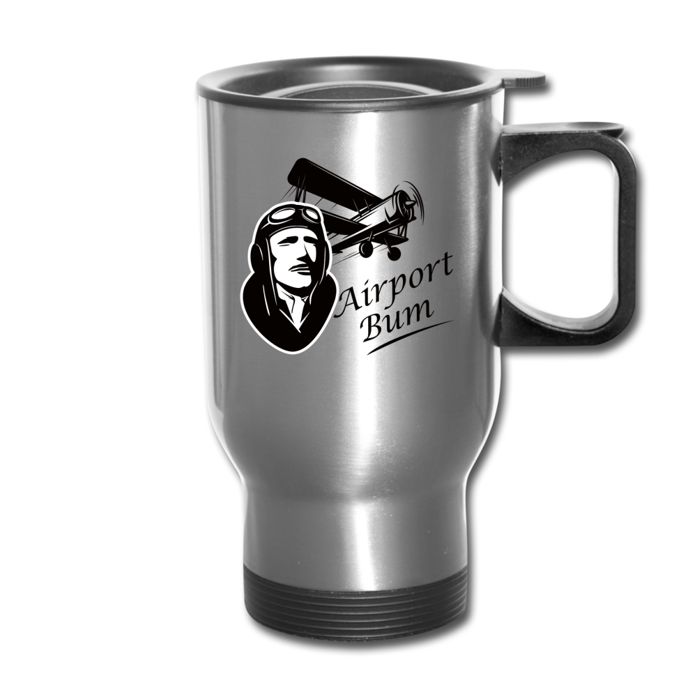 Airport Bum - Travel Mug - silver