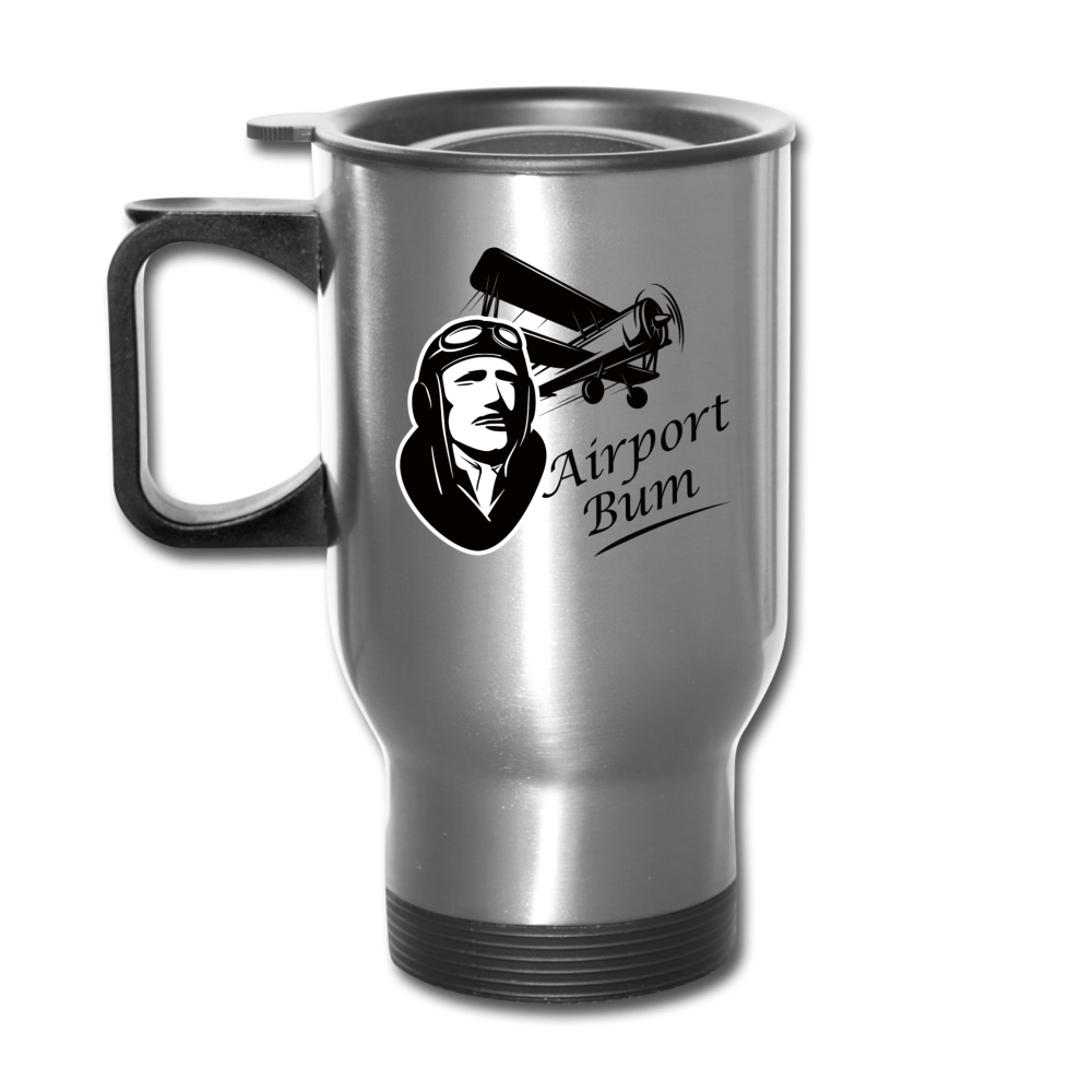 Airport Bum - Travel Mug - silver