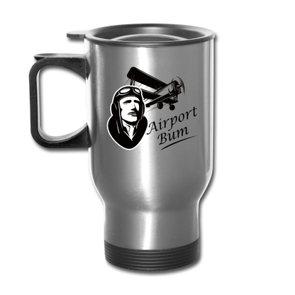 Airport Bum - Travel Mug - silver