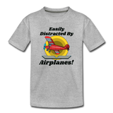Easily Distracted - Red Taildragger - Toddler Premium T-Shirt - heather gray