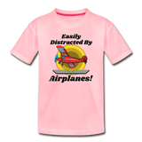 Easily Distracted - Red Taildragger - Toddler Premium T-Shirt - pink
