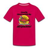 Easily Distracted - Red Taildragger - Toddler Premium T-Shirt - dark pink