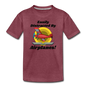 Easily Distracted - Red Taildragger - Toddler Premium T-Shirt - heather burgundy