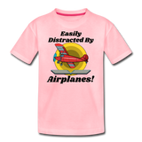 Easily Distracted - Red Taildragger - Kids' Premium T-Shirt - pink