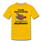 Easily Distracted - Red Taildragger - Kids' Premium T-Shirt - sun yellow