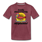 Easily Distracted - Red Taildragger - Kids' Premium T-Shirt - heather burgundy