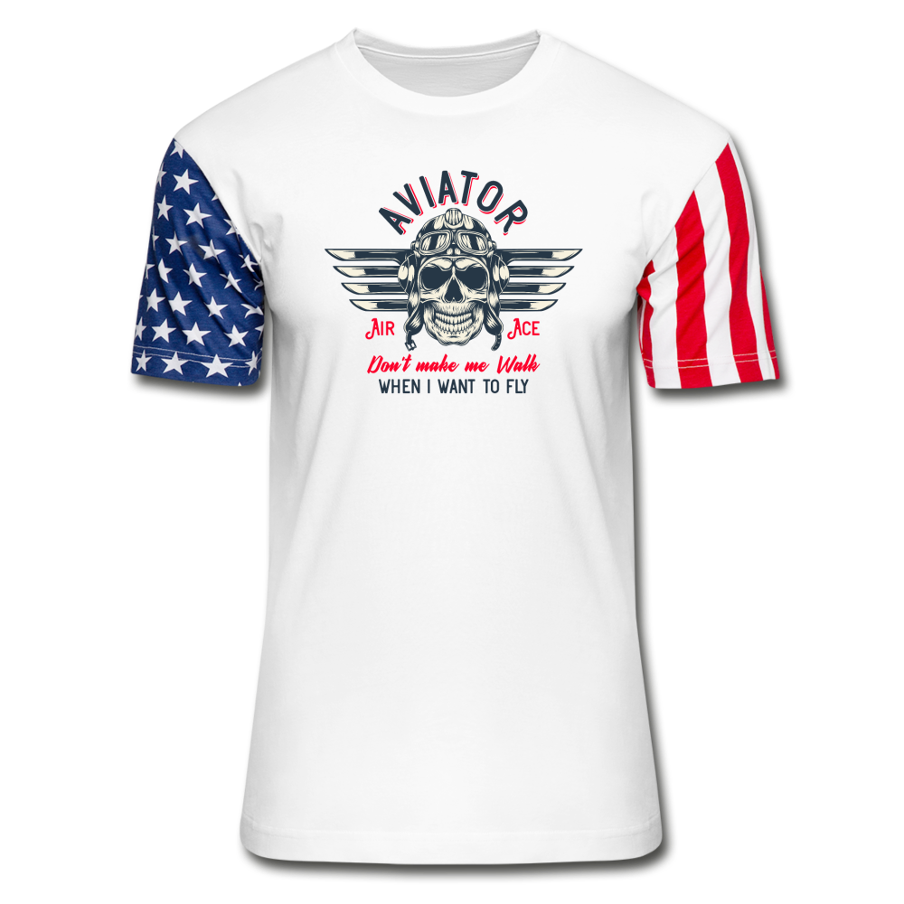 Aviator - Air Ace - Stars & Stripes T-Shirt - white