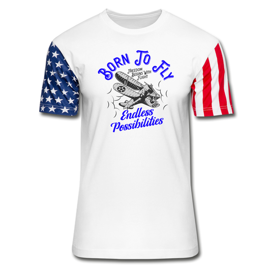 Born To Fly - Endless - Stars & Stripes T-Shirt - white