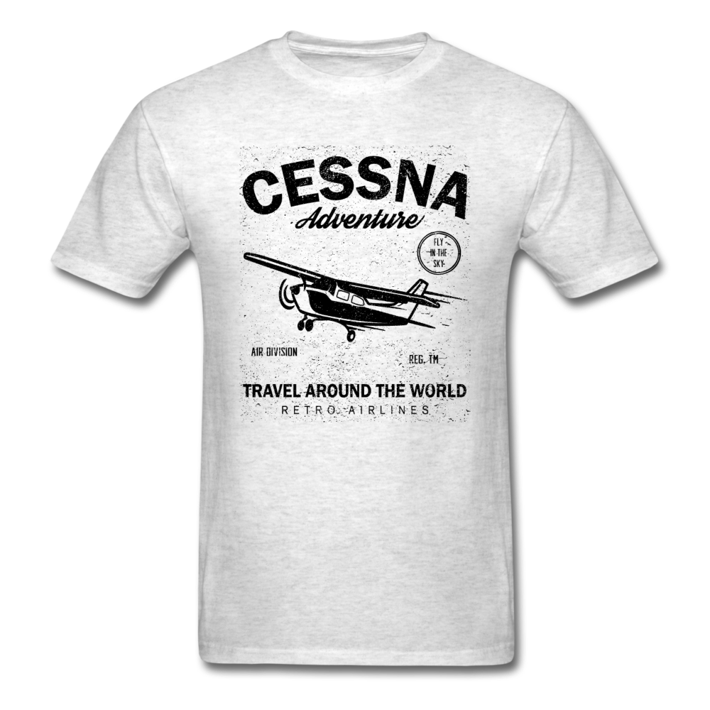 Cessna Adventure - Black - Unisex Classic T-Shirt - light heather gray