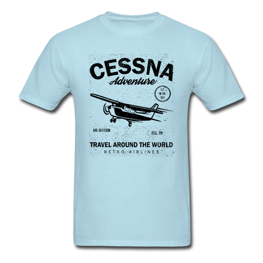 Cessna Adventure - Black - Unisex Classic T-Shirt - powder blue