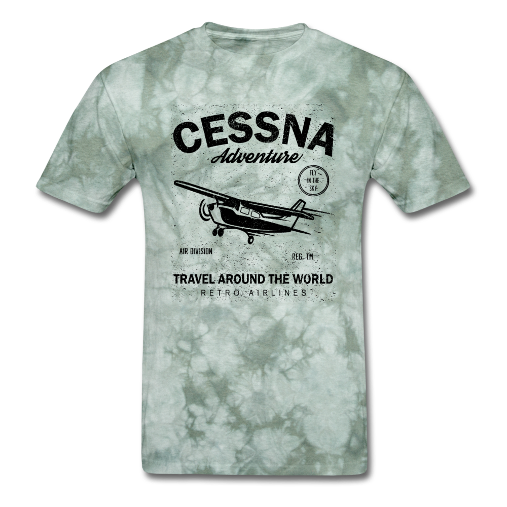 Cessna Adventure - Black - Unisex Classic T-Shirt - military green tie dye