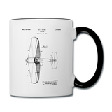 Airplane Patent - Contrast Coffee Mug - white/black