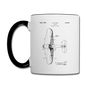 Airplane Patent - Contrast Coffee Mug - white/black