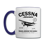 Cessna Adventure - Black - Contrast Coffee Mug - white/cobalt blue