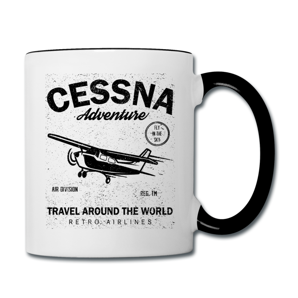 Cessna Adventure - Black - Contrast Coffee Mug - white/black