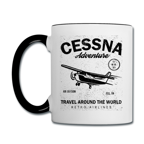 Cessna Adventure - Black - Contrast Coffee Mug - white/black