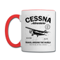 Cessna Adventure - Black - Contrast Coffee Mug - white/red