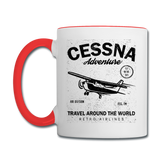 Cessna Adventure - Black - Contrast Coffee Mug - white/red