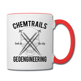 Chemtrails - Contrast Coffee Mug - white/red
