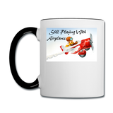 Still Playing With Airplanes - Contrast Coffee Mug - white/black