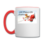 Still Playing With Airplanes - Contrast Coffee Mug - white/red